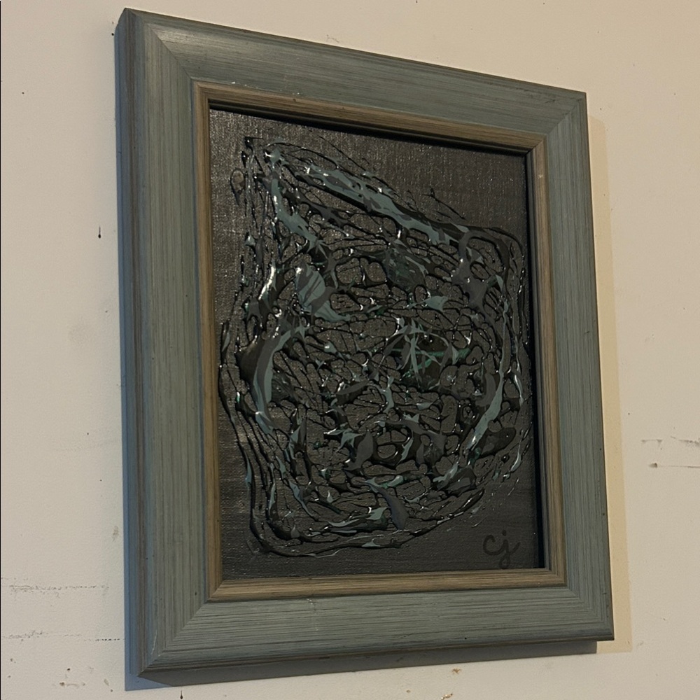 Made By Me ✨⭐️ Modern Black and Gray Textured Art Piece